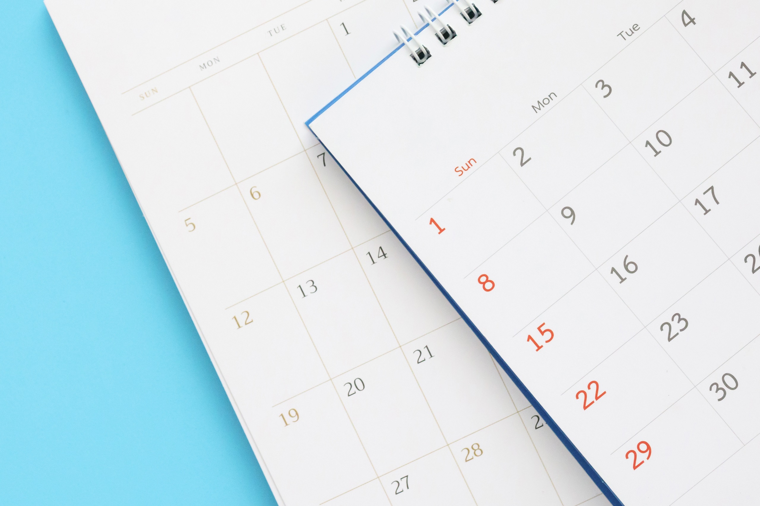 2つのカレンダー